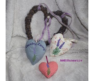 Stickdatei - Lavendel inkl. ITH Beutel & Herz